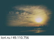 Summer Sunset Over Bucharest City Skyline In Romania. Стоковое фото, агентство Ingram Publishing / Фотобанк Лори