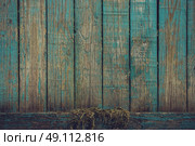 Grunge background with wooden planks in blue colors in rural environment. Стоковое фото, агентство Ingram Publishing / Фотобанк Лори