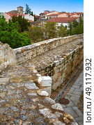 Zamora muralla fortress wall in Spain by Via de la Plata way to Santiago. Стоковое фото, агентство Ingram Publishing / Фотобанк Лори