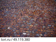 Zamora stone cobblestone floor texture detail in Spain. Стоковое фото, агентство Ingram Publishing / Фотобанк Лори
