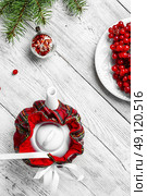 tea with cranberry. Kettle in stylish tea warmer Christmas background. Стоковое фото, агентство Ingram Publishing / Фотобанк Лори