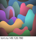 Bright color pattern, colorful design with overlapping shapes forming abstract beautiful background. Perfect backdrop for project of brochure or flyer. Стоковая иллюстрация, агентство Ingram Publishing / Фотобанк Лори