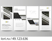 Flyers set, modern banners. Business templates. Cover design template, easy editable abstract vector layouts. Celtic pattern. Abstract ornament, geometric vintage texture, medieval classic ethnic style. Стоковая иллюстрация, агентство Ingram Publishing / Фотобанк Лори