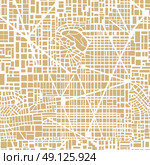 Seamless map  city plan. Seamless map of the city. Seamless city pattern.  Editable vector street map of a fictional generic town. Abstract urban background. Стоковая иллюстрация, агентство Ingram Publishing / Фотобанк Лори