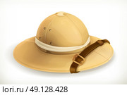 Pith helmet, vector icon. Стоковая иллюстрация, агентство Ingram Publishing / Фотобанк Лори