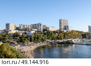Вид сверху на Спортивную гавань города Владивостока. Стоковое фото, фотограф Римма Тельнова / Фотобанк Лори