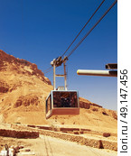 Cable car in fortress Masada, Israel. Стоковое фото, агентство Ingram Publishing / Фотобанк Лори