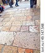 cobbled roadway to old citi of Jerusalem. Gate Jaffa. Стоковое фото, агентство Ingram Publishing / Фотобанк Лори