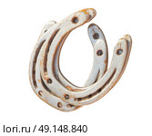 Lucky horseshoe isolated at white. Стоковое фото, агентство Ingram Publishing / Фотобанк Лори