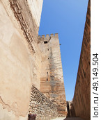 Alcazaba (Military quarter) of the Alhambra in Granada, Spain. . Стоковое фото, агентство Ingram Publishing / Фотобанк Лори
