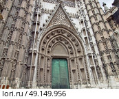 Detail of Seville Cathedral, Andalusia,  Spain cloudy day. Стоковое фото, агентство Ingram Publishing / Фотобанк Лори