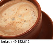 Cup of cappuccino coffee. close up. Стоковое фото, агентство Ingram Publishing / Фотобанк Лори