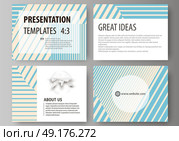 Set of business templates for presentation slides. Easy editable abstract vector layouts in flat style. Minimalistic design with lines, geometric shapes forming beautiful background.. Set of business templates for presentation slides. Easy editable abstract vector layouts in flat design. Minimalistic design with lines, geometric shapes forming beautiful background. Стоковая иллюстрация, агентство Ingram Publishing / Фотобанк Лори