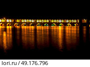 in iran   the old bridge of isfahan for light and night. Стоковое фото, агентство Ingram Publishing / Фотобанк Лори