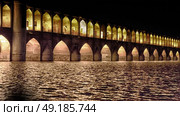 in iran   the old bridge of isfahan for light and night. Стоковое фото, агентство Ingram Publishing / Фотобанк Лори