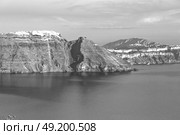 santorini    europe    greece and dry bush rock alone in the sky . Стоковое фото, агентство Ingram Publishing / Фотобанк Лори