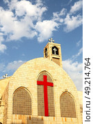 in amman jordan the chatolic church and the cross for religion. Стоковое фото, агентство Ingram Publishing / Фотобанк Лори