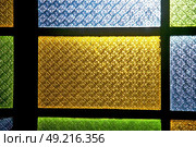colorated glass and sun in morocco africa window and light. Стоковое фото, агентство Ingram Publishing / Фотобанк Лори