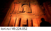 the antique site of petra in jordan the beautiful wonder of the world at night. Стоковое фото, агентство Ingram Publishing / Фотобанк Лори