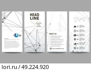 Flyers set, modern banners. Business templates. Cover design template, abstract vector layouts. DNA and neurons molecule structure. Medicine, science, technology concept. Scalable graphic.. Flyers set, modern banners. Business templates. Cover design template, easy editable abstract vector layouts. DNA and neurons molecule structure. Medicine, science, technology concept. Scalable graphic. Стоковая иллюстрация, агентство Ingram Publishing / Фотобанк Лори
