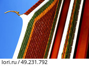 in the temple  bangkok thailand abstract cross colors roof wat  palaces   asia and sky. Стоковое фото, агентство Ingram Publishing / Фотобанк Лори