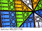 colorated glass and sun in morocco africa window and light. Стоковое фото, агентство Ingram Publishing / Фотобанк Лори
