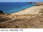 in lanzarote spain rock stone sky cloud beach  water  musk pond  coastline and summer in lanzarote spain boat yacht. Стоковое фото, агентство Ingram Publishing / Фотобанк Лори