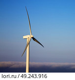 wind turbines and the sky in the isle of lanzarote spain africa. Стоковое фото, агентство Ingram Publishing / Фотобанк Лори