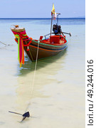 thailand  in  kho tao bay asia isle blue clean water    pirogue   and south china sea . Стоковое фото, агентство Ingram Publishing / Фотобанк Лори