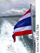 asia myanmar kho samui bay isle waving flag    in thailand and south china sea . Стоковое фото, агентство Ingram Publishing / Фотобанк Лори