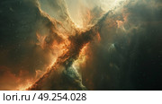 Colorful nebula, star galaxy, Space nebulae, celestial bodies and of cosmic gas in deep space. Стоковое AI-изображение, AI-художник Anastasy Yarmolovich / Фотобанк Лори