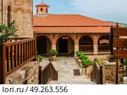 The interior of the monastery of Varlaam in the meteors in greece (2014 год). Стоковое фото, фотограф Татьяна  Бральнина / Фотобанк Лори