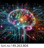 Искусственный интеллект, абстрактная иллюстрация. Стоковое AI-изображение, AI-художник Сергей Куров / Фотобанк Лори