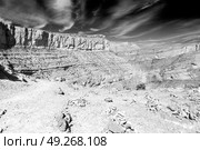  gorge and canyon the deep cloudy sky   in oman the old  mountain . Стоковое фото, агентство Ingram Publishing / Фотобанк Лори