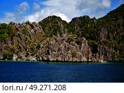 from a boat  in  philippines  snake island near el nido palawan beautiful panorama coastline sea and rock . Стоковое фото, агентство Ingram Publishing / Фотобанк Лори