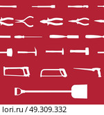 Set of power tools seamless pattern. Vector icon. EPS 10. Стоковая иллюстрация, агентство Ingram Publishing / Фотобанк Лори