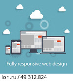 Responsive web design icon. Vector Illustration. EPS10. Responsive web design icon. Vector Illustration. Стоковая иллюстрация, агентство Ingram Publishing / Фотобанк Лори
