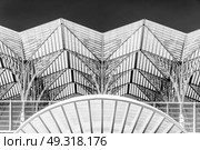 Abstract Architectural Detail Of Gare do Oriente (Lisbon Oriente Train Station) Стоковое фото, агентство Ingram Publishing / Фотобанк Лори