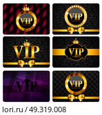 VIP Members Card Set Vector Illustration EPS10. VIP Members Card Set Vector Illustration. Стоковая иллюстрация, агентство Ingram Publishing / Фотобанк Лори