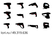 Drill, Jig Saw and other Power Tools. Vector Illustration. EPS10. Drill, Jig Saw and other Power Tools. Vector Illustration. Стоковая иллюстрация, агентство Ingram Publishing / Фотобанк Лори