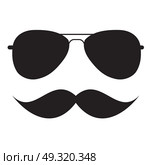 Cute Handdrawn Glasses and a Mustache Vector Illustration EPS10. Cute Handdrawn Glasses and a Mustache Vector Illustration. Стоковая иллюстрация, агентство Ingram Publishing / Фотобанк Лори