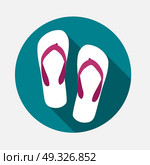 Beach Flip Flop Icon Vector Illustration EPS10. Beach Flip Flop Icon Vector Illustration. Стоковая иллюстрация, агентство Ingram Publishing / Фотобанк Лори