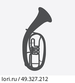 Widely Menzurny Brass Instrument Tube. Vector Illustration. EPS10. Widely Menzurny Brass Instrument Tube. Vector Illustration. Стоковая иллюстрация, агентство Ingram Publishing / Фотобанк Лори