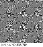 Black and White Seamless Pattern. Abstract Psychedelic Art Background. Vector Illustration. EPS10. Black and White Seamless Pattern. Abstract Psychedelic Art Backg. Стоковая иллюстрация, агентство Ingram Publishing / Фотобанк Лори