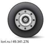 car wheel vector illustration isolated on white background. Стоковая иллюстрация, агентство Ingram Publishing / Фотобанк Лори
