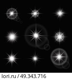 Glow light effect. Star burst with sparkles.Sun. Стоковая иллюстрация, агентство Ingram Publishing / Фотобанк Лори