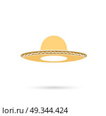Sombrero Mexican hat colorful flat icon. Стоковая иллюстрация, агентство Ingram Publishing / Фотобанк Лори