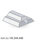 silver ingots. Vector illustration. Стоковая иллюстрация, агентство Ingram Publishing / Фотобанк Лори