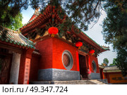 Shaolin is a Buddhist monastery in central China. Located on the mountain. Shaolin is a Buddhist monastery. Стоковое фото, агентство Ingram Publishing / Фотобанк Лори