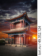 The city wall in around the old Xian. China. city wall of Xian. Стоковое фото, агентство Ingram Publishing / Фотобанк Лори